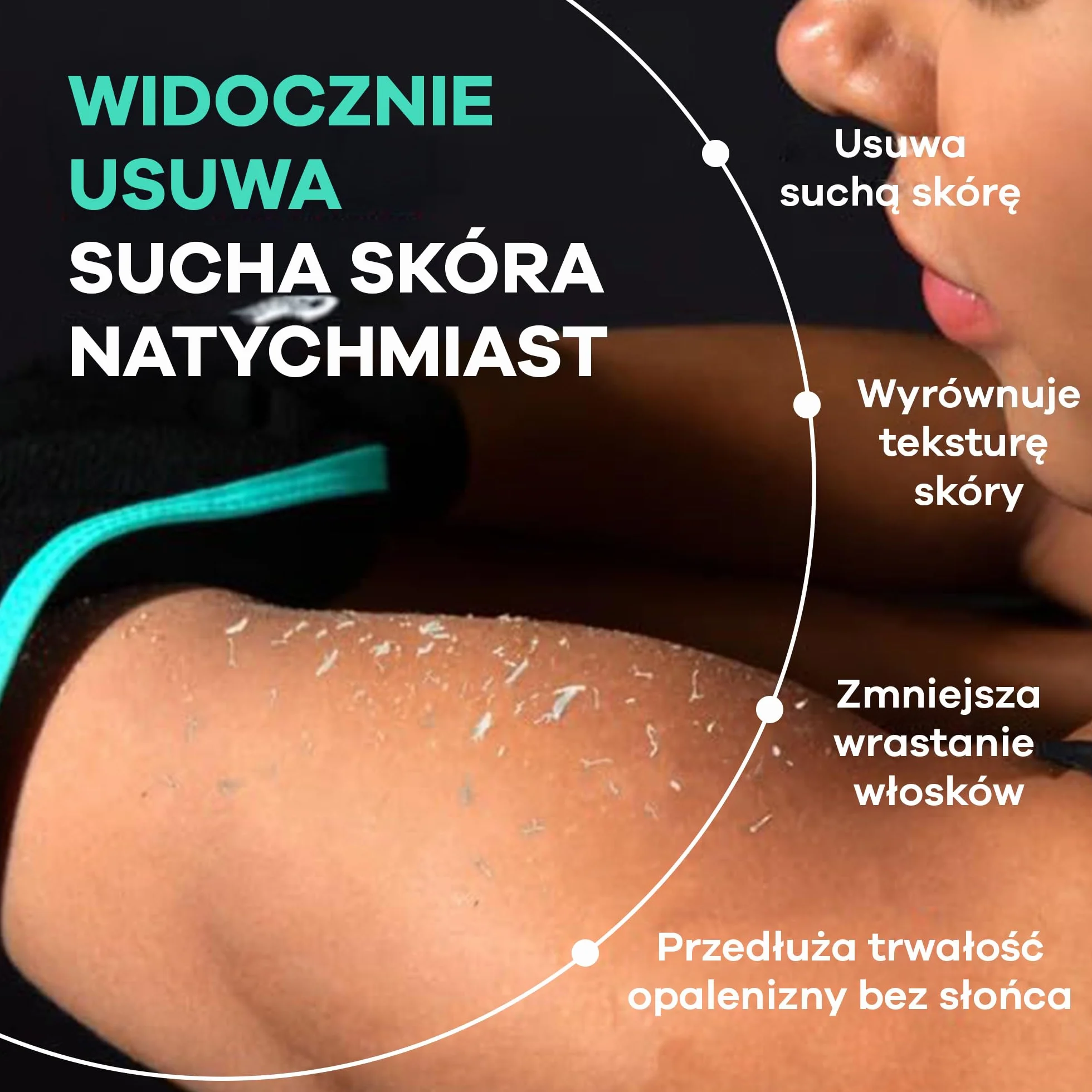 Dermasuri Rękawica Złuszczająca Do Ciała - Rękawica Peelingująca i Usuwająca Opaleniznę - Koreański Masażer Skóry - Prezent Spa Dla Kobiet i Mężczyzn - Rogowacenie Mieszkowe - 1 Sztuka