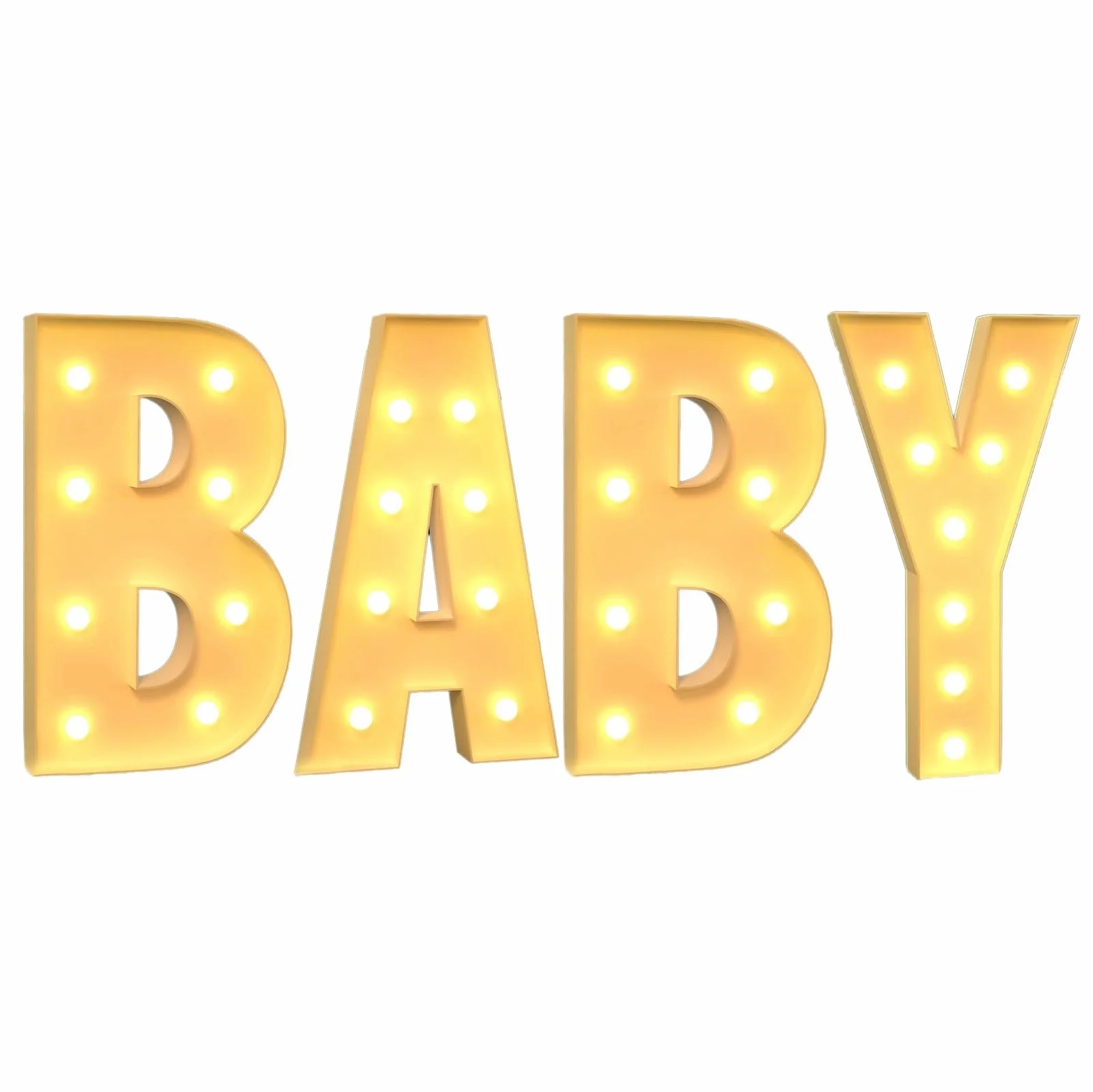 Znak świetlny z literą LED, duży znak miłości/dziecka, podświetlane litery, dekoracyjny podświetlany list LED na rocznicę ślub baby shower przyjęcie
