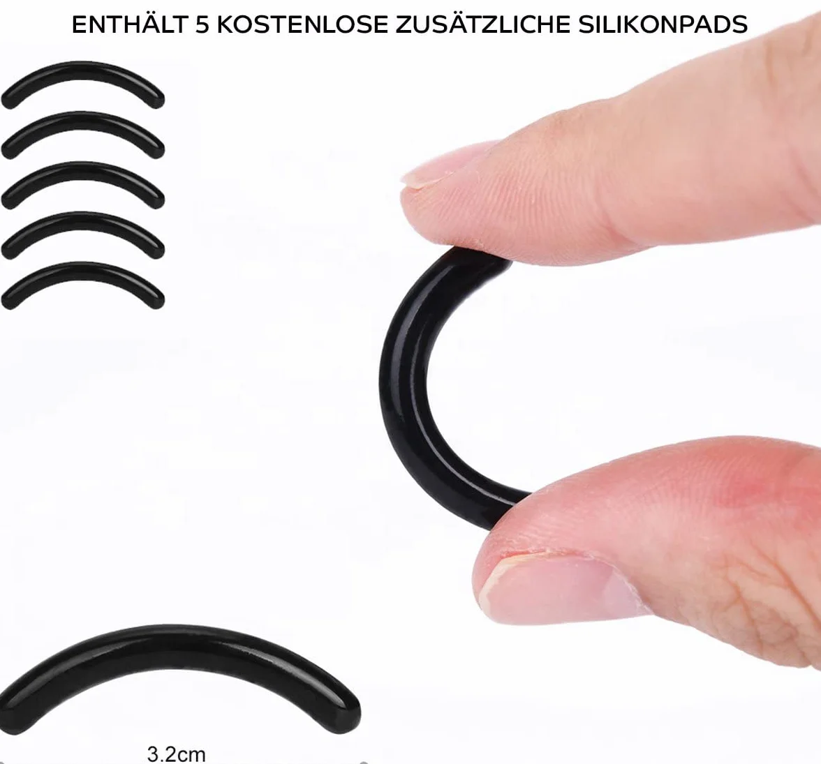 zalotka do rzęs + 5 x bezpłatna dodatkowa podkładka silikonowa - różowe złoto