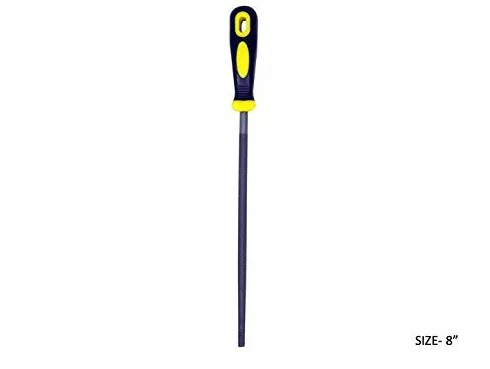 Narzędzia 6-częściowy zestaw pilników z uchwytem (20 cm) | płaskie, okrągłe, półokrągłe, trójkątne, kwadratowe i pilniki do drewna, metalu, majsterkowania i stolarki