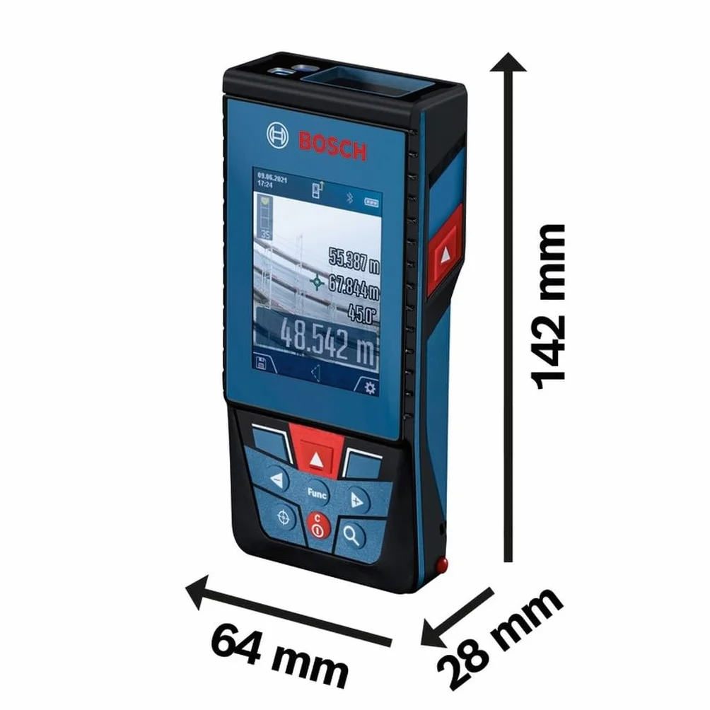 Bosch Professional Dalmierz laserowy GLM 100-25 C (wbudowana kamera, zasięg: do 100 m, wytrzymałość, IP54, ±1,5 mm*, 3 baterie AA, opaska na rękę, pokrowiec)