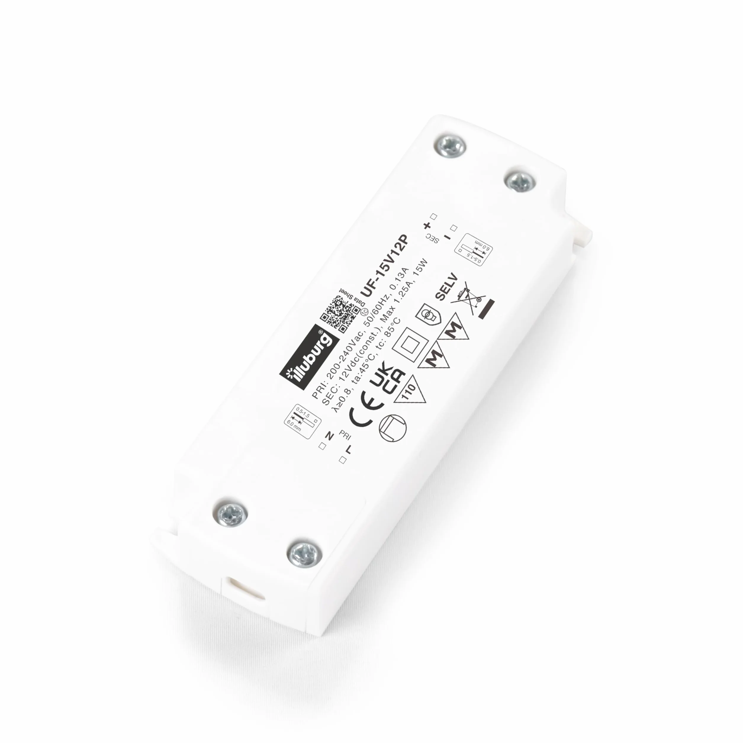 Transformator LED 12 V, 15 W, ultracienki, płaski, bez migotania LED, zasilacz zasilania