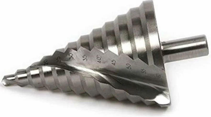 Wiertła do metalu, wiertło stopniowe z rowkiem spiralnym, otwieracz do otworów metalowych 110 mm otwór stożkowy HSS wiertarka stopniowa pokryta tytanem elektronarzędzie HSS 6-60 mm stal
