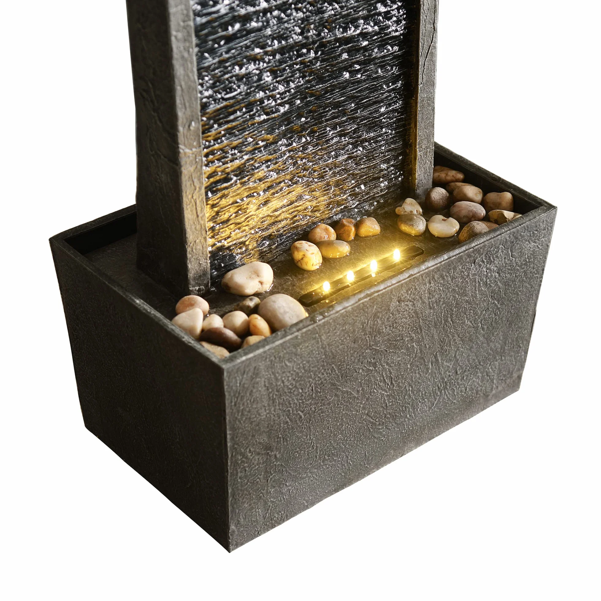Teamson Home Fontanna Ogrodowa Szary Czarny 33 x 20 x 98 cm