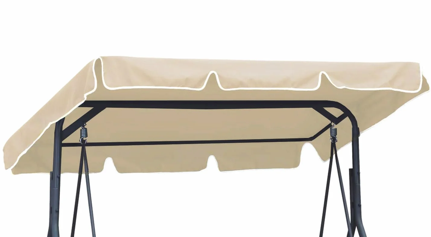 Ferocity Uniwersalny kolorowy zapasowy daszek do huśtawki Pokrowiec Patio Hamak Top Ogród Wymiary zewnętrzne ok. 210 x 145 cm, beżowy [101]