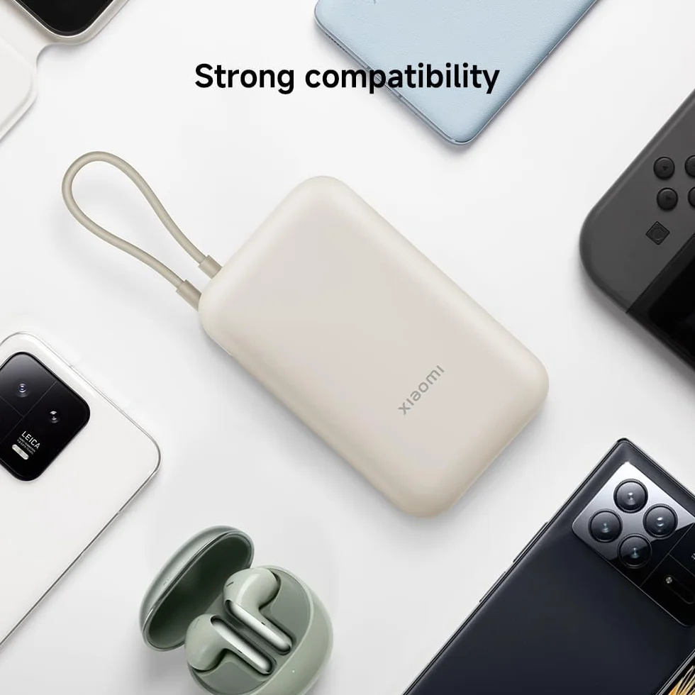 Xiaomi Power Bank 10000mAh (Integrated Cable) Ice Blue GL
