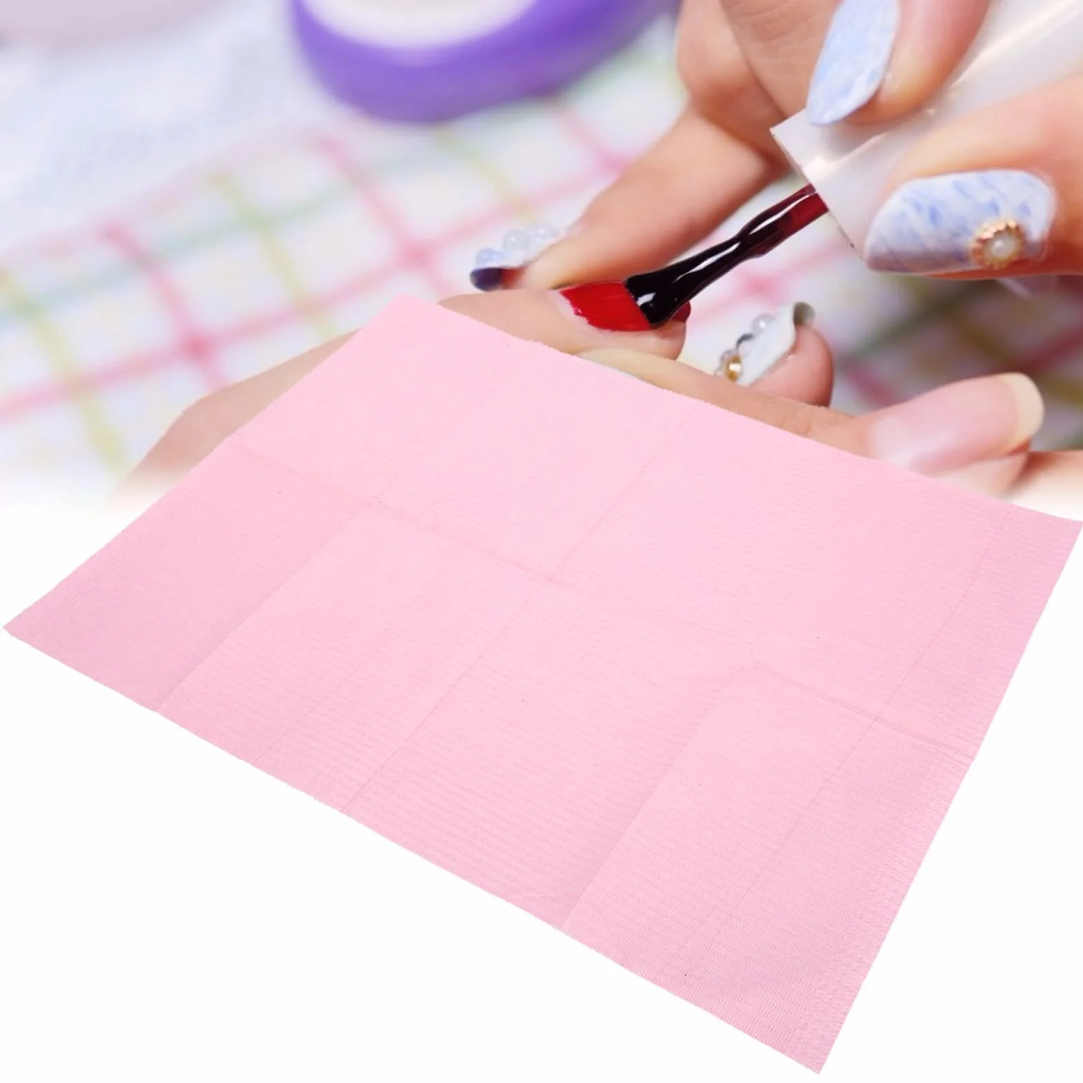 ANGGREK Mata na stół do Zdobienia Paznokci, 125 szt. Wodoodporna Podkładka na stół Papierowy, Podkładka Pod rękę do Zdobienia Paznokci, Jednorazowe Narzędzie do Manicure w Salonie