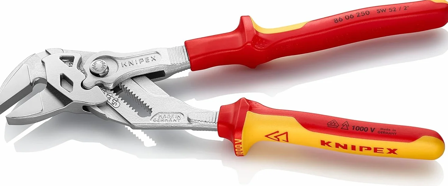 KNIPEX Szczypce-klucz szczypce i klucz w jednym narzędziu chromowany z wielokomponentowymi osłonkami, izolowane wg VDE 250 mm, 86 06 250