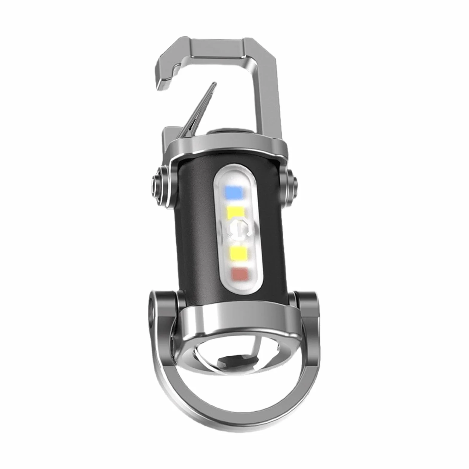 Brelok LED - Kieszonkowe światło LED - kompaktowa jasna lampa ładowalna latarka 3 tryby dla kobiet mężczyzn noc na świeżym powietrzu turystyka impreza