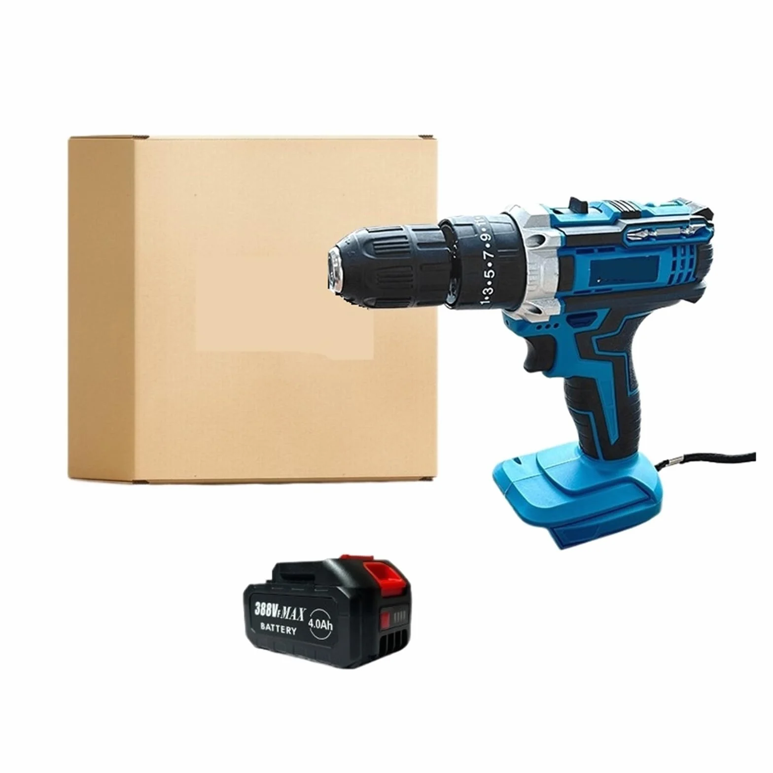 20+3 Torque 21V Wiertarka Akumulatorowa Elektryczny Udarowy Elektryczny Wkrętak Udarowy Bezprzewodowe Narzędzie Elektryczne Narzędzia Ręczne Akumulator Litowy DużA Zdolność Wiercenia(1 Battery-388VF)