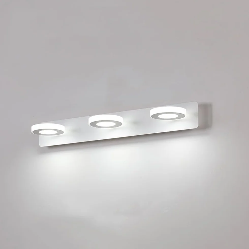 Lampa ścienna LED do lustra łazienkowego 15 W, obrotowa, 3 regulowane temperatury barwowe, oświetlenie ścienne, oświetlenie lustra (3 światła (15 w))