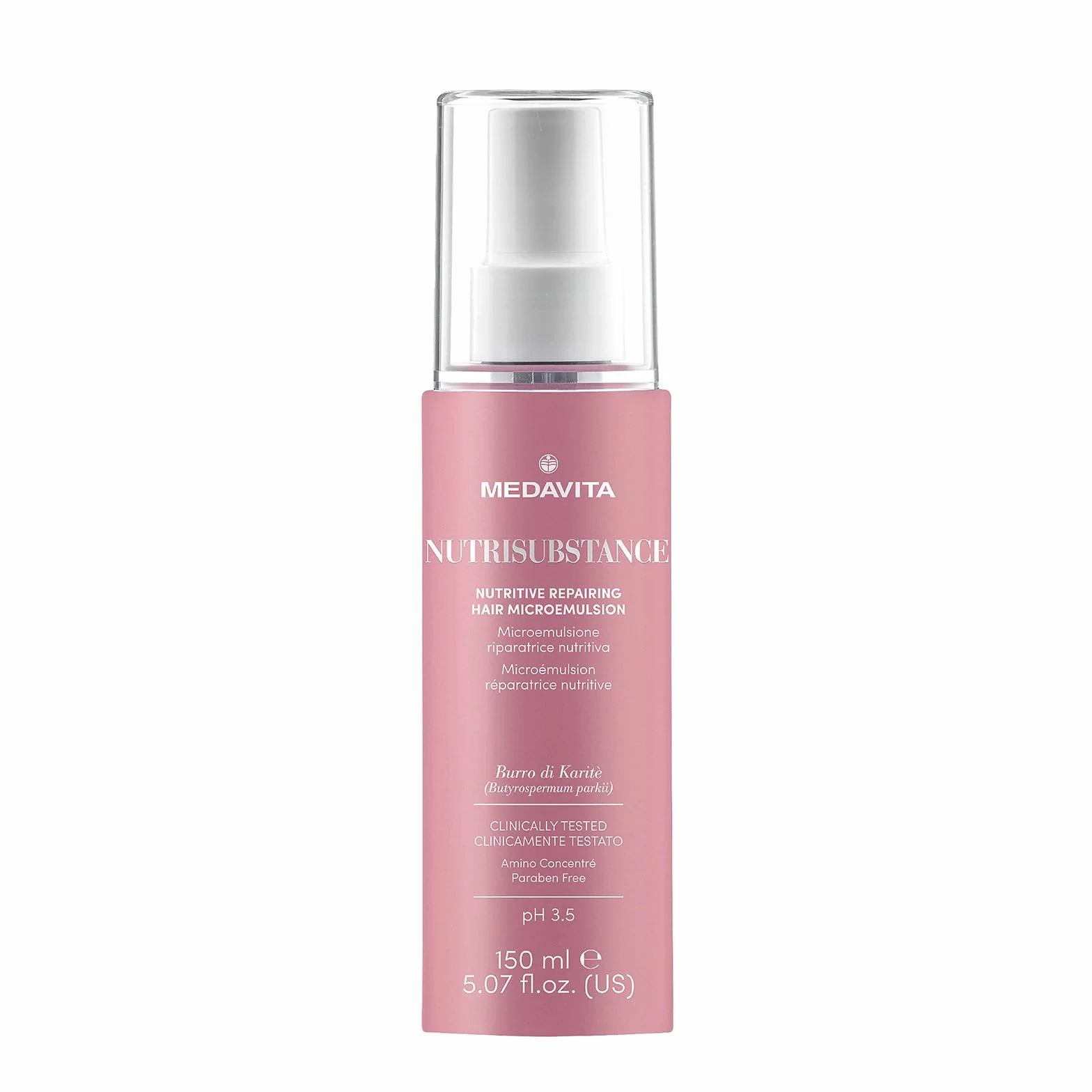 Medavita | Nutrisubstance odżywcza naprawa mikroemulsji 150 ml, serum do włosów do głębokiego odżywiania, połysku, witalności i objętości