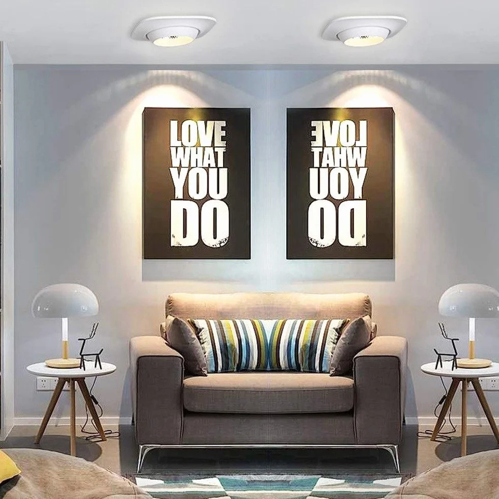 Lampy zewnętrzne 8 W obrotowy reflektor sufitowy LED Nordic lampy do zabudowy i regulowanych lamp punktowych komercyjne oświetlenie dekoracyjne lampa panelowa energooszczędne oświetlenie wewnętrzne