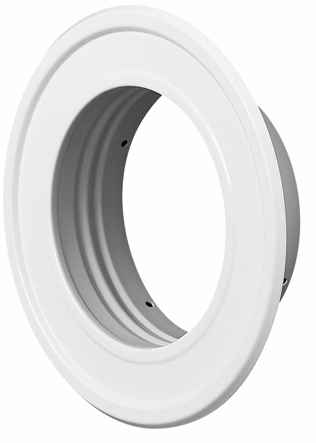 rozeta ścienna kołnierz ścienny rozeta Ø 150 mm 15 cm RM biała kołnierz rura aluminiowa elastyczna rura termoflex rura aluminiowa kołnierz metalowy odporny na wysokie temperatury