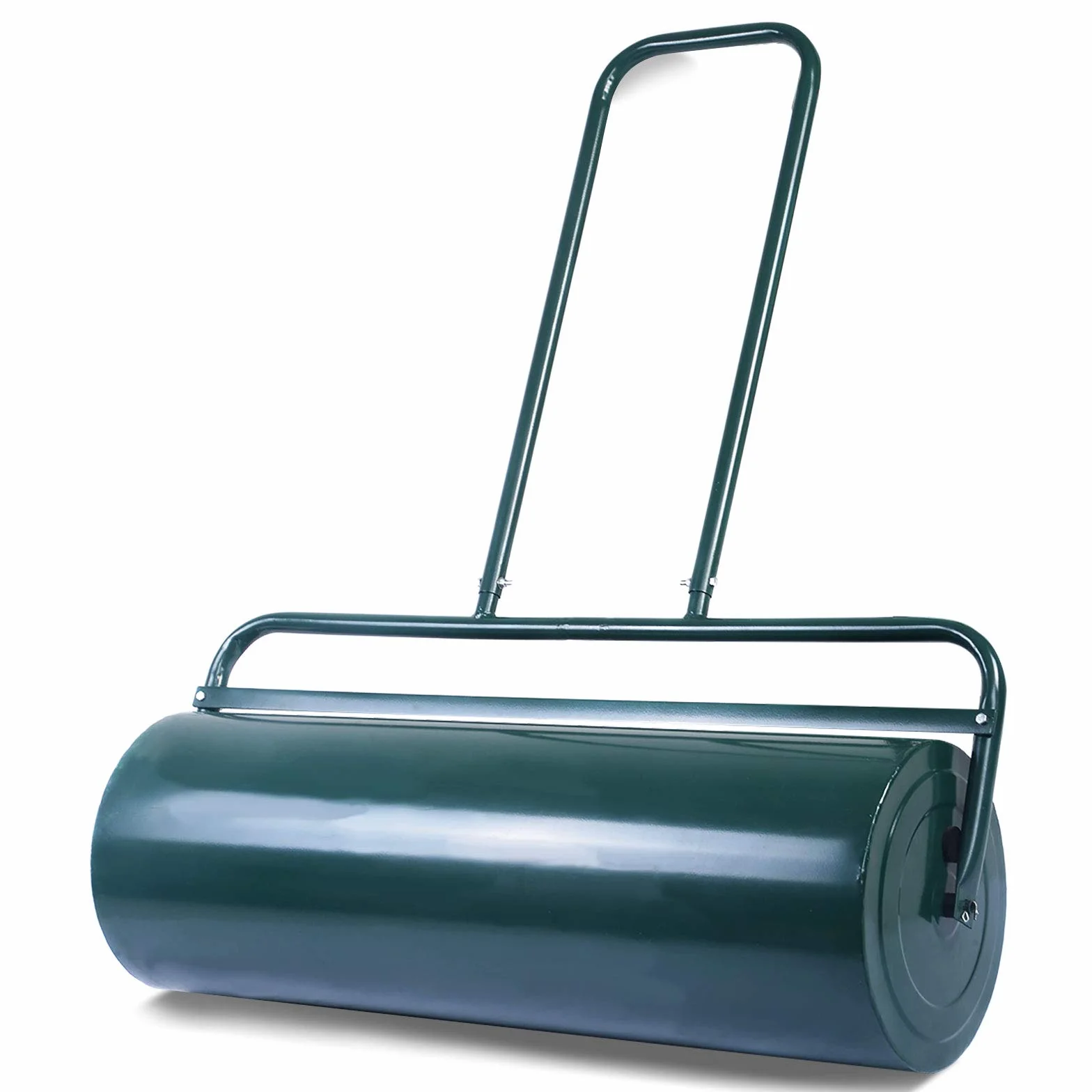 GOPLUS Walec do trawnika, 48 l/63 l, walec ogrodowy, napełniany wodą i piaskiem, wałek do trawy z metalu, wałek do trawy do ogrodu i parku (63 l, zielony)