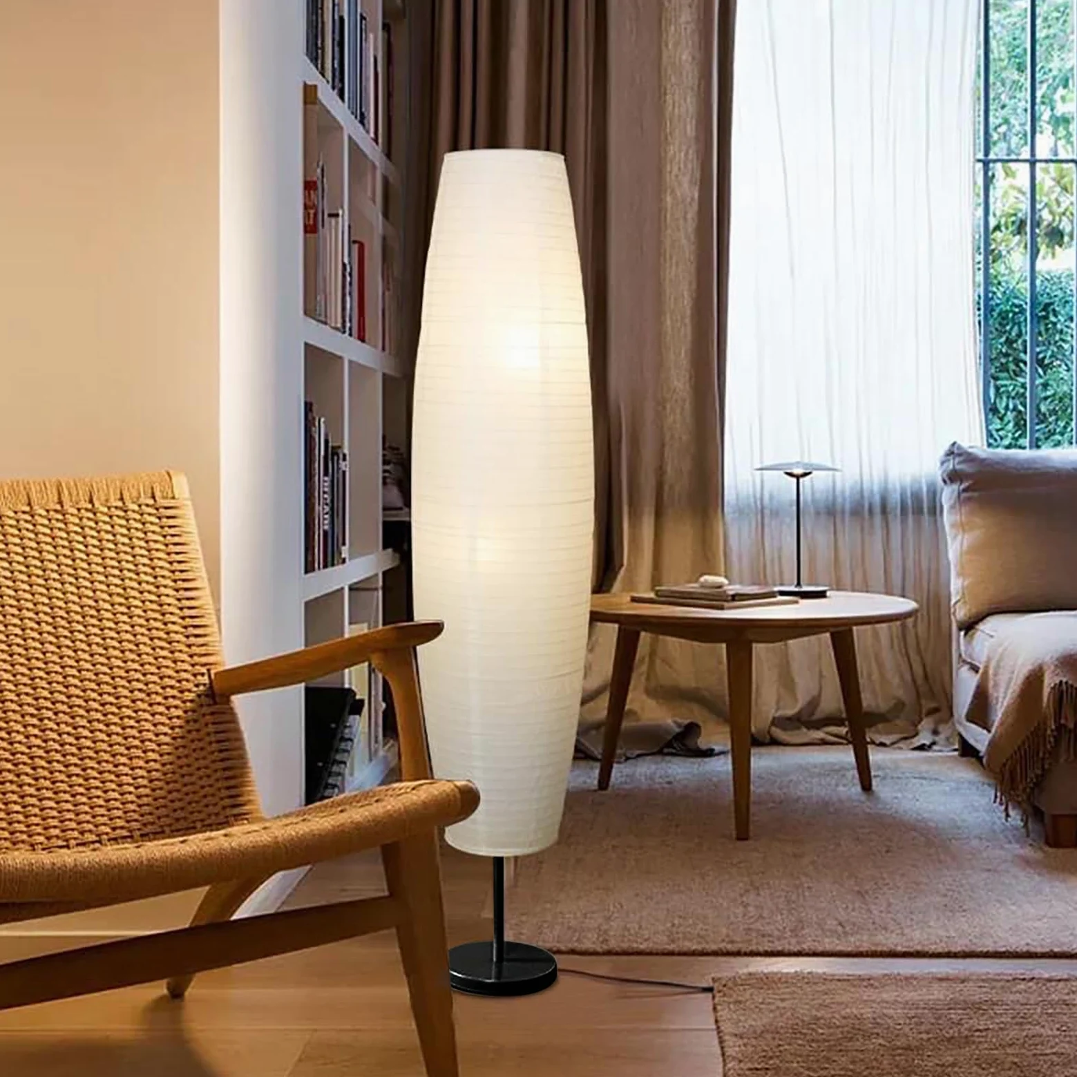Lampa Stojąca Z Papieru Ryżowego W Stylu Japońskim Minimalistyczna Dekoracyjna Lampa Podłogowa Składana Papierowa Oświetlenie Podłogowe Lampa Atmosferyczna Do Sypialni Lampka Nocna Do Salonu