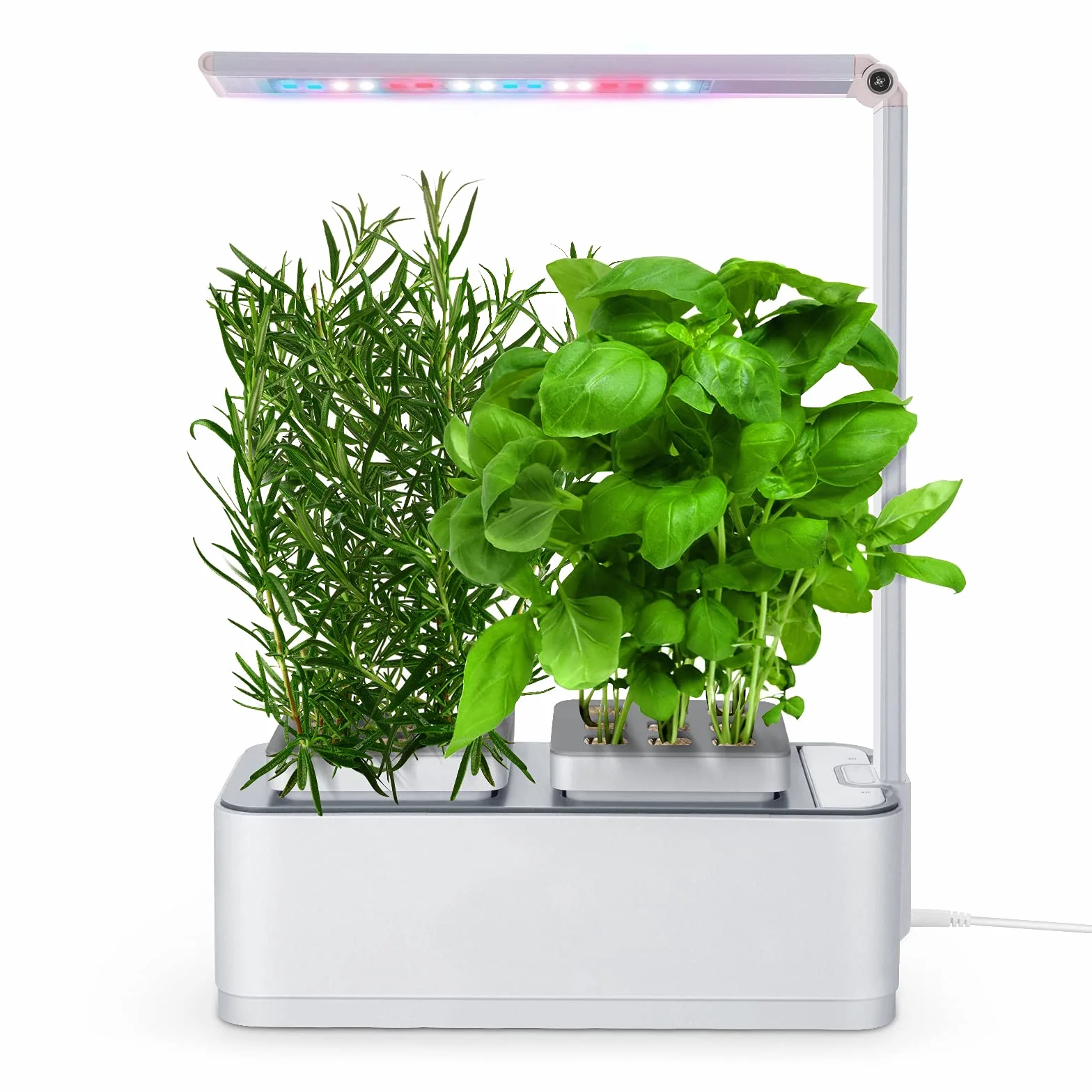 Clizia Smart Garden hydroponiczny system uprawy z lampą LED automatyczny timer zestaw do kiełkowania biały