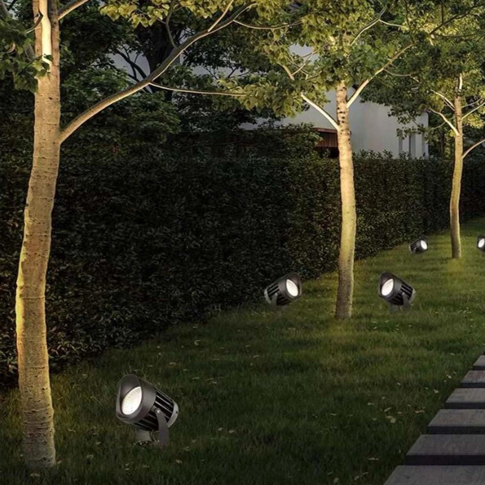 Zewnętrzny reflektor obrotowy - projektor LED, skoncentrowana wiązka światła LED AC85-265V, oświetlenie drzew o klasie IP65 Wodoodporne, oświetlenie LED do ogrodu i kształtowania krajobrazu