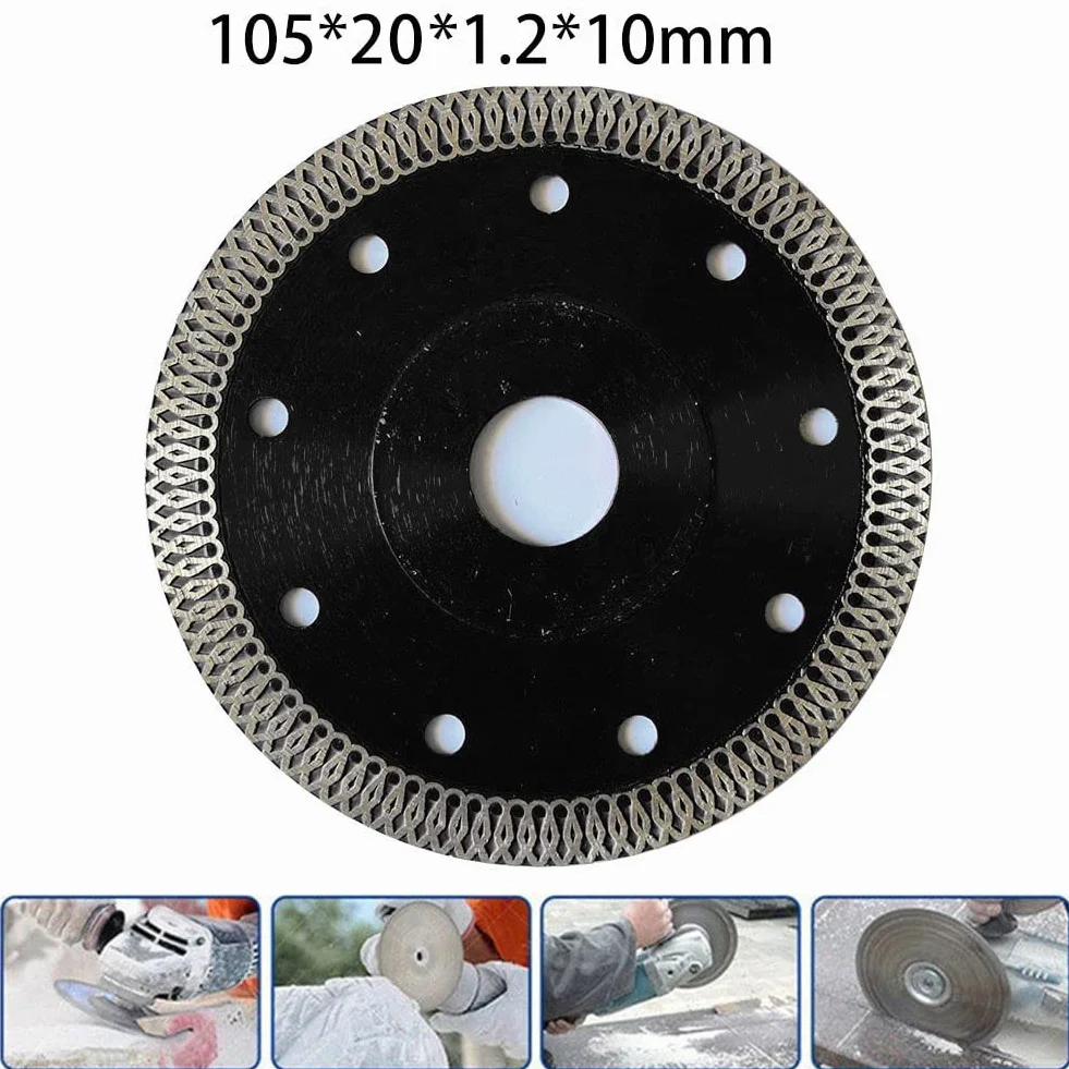 Ultracienkie diamentowe brzeszczoty ceramiczne 105 mm 115 125 Tarcza tnąca do zastosowań w elektronarzędziach na sucho i mokro(105mm)