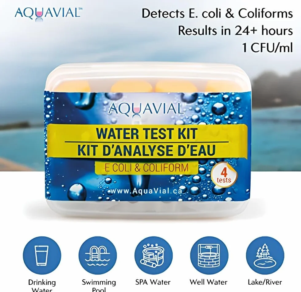 E.Coli and Coliform zestaw do testowania wody, 4-pak