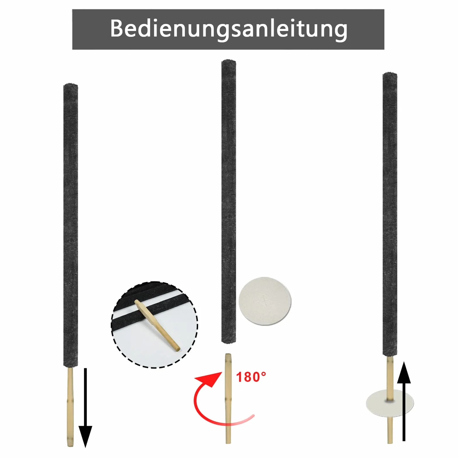 UISEBRT 100 sztuk pochodni z naturalnego wosku z ochroną dłoni, bardzo długi uchwyt, czas spalania 100 minut, dla dzieci, na wędrówki, do ogrodu, 100 szt