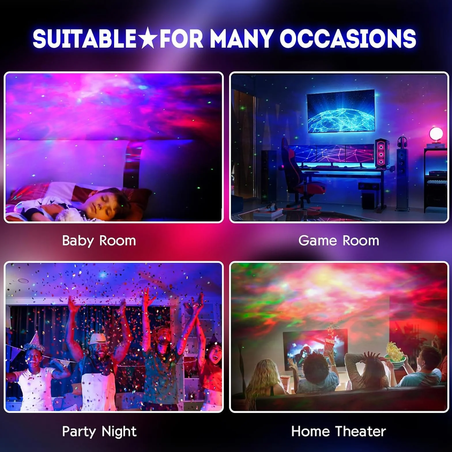 Astronauta LED Galaxy Projector Star Night Light Astronauta Star Projector z timerem i pilotem zdalnego sterowania Mgławica do sypialni i projektorów sufitowych Prezenty dla dzieci i dorosłych