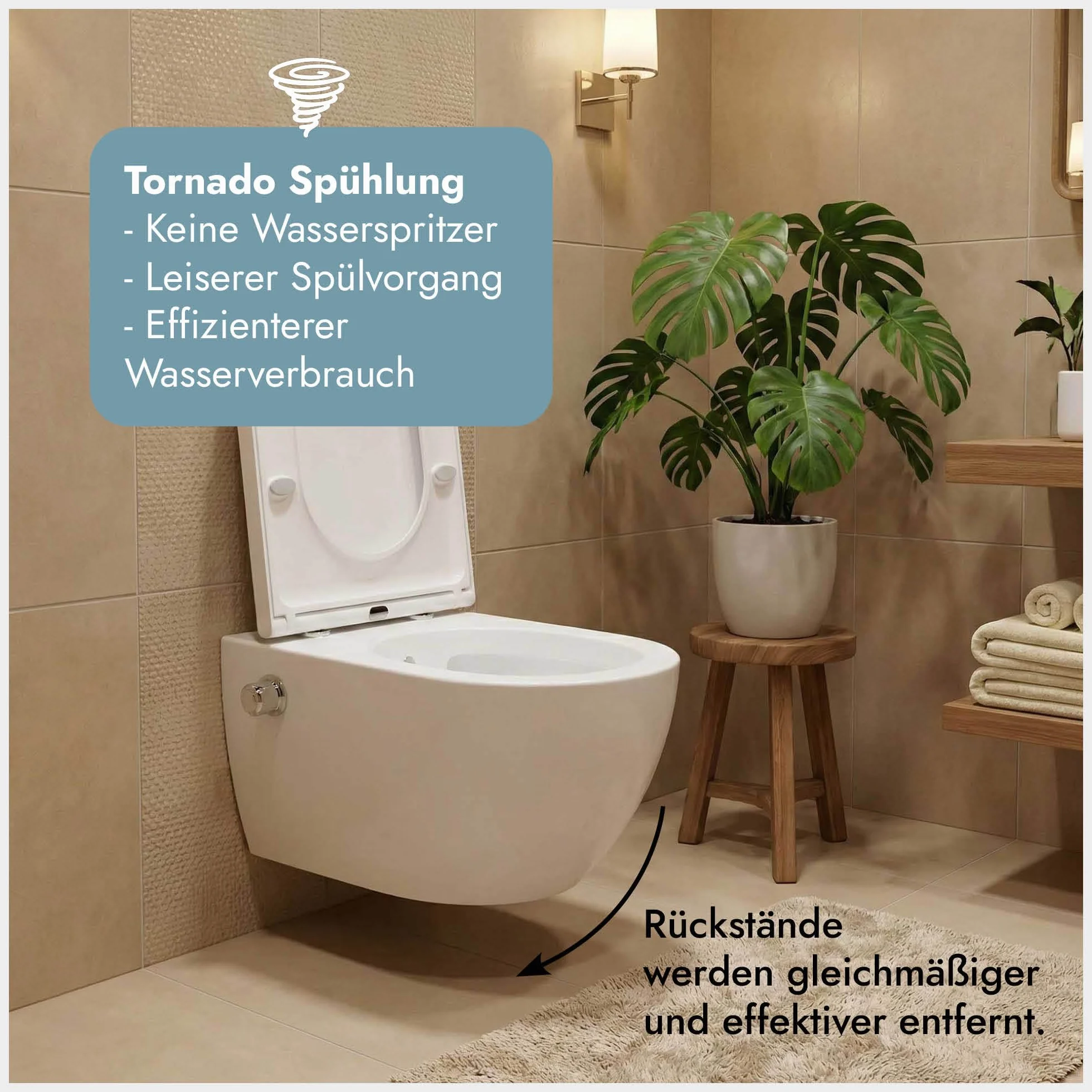 Soho toaleta prysznicowa bez obramowania, wisząca WC z funkcją bidetu, taharet, bez prądu, tylko zimna woda, WC naścienna z spłukiwaniem tornado, deska sedesowa Softclose, powłoka nano