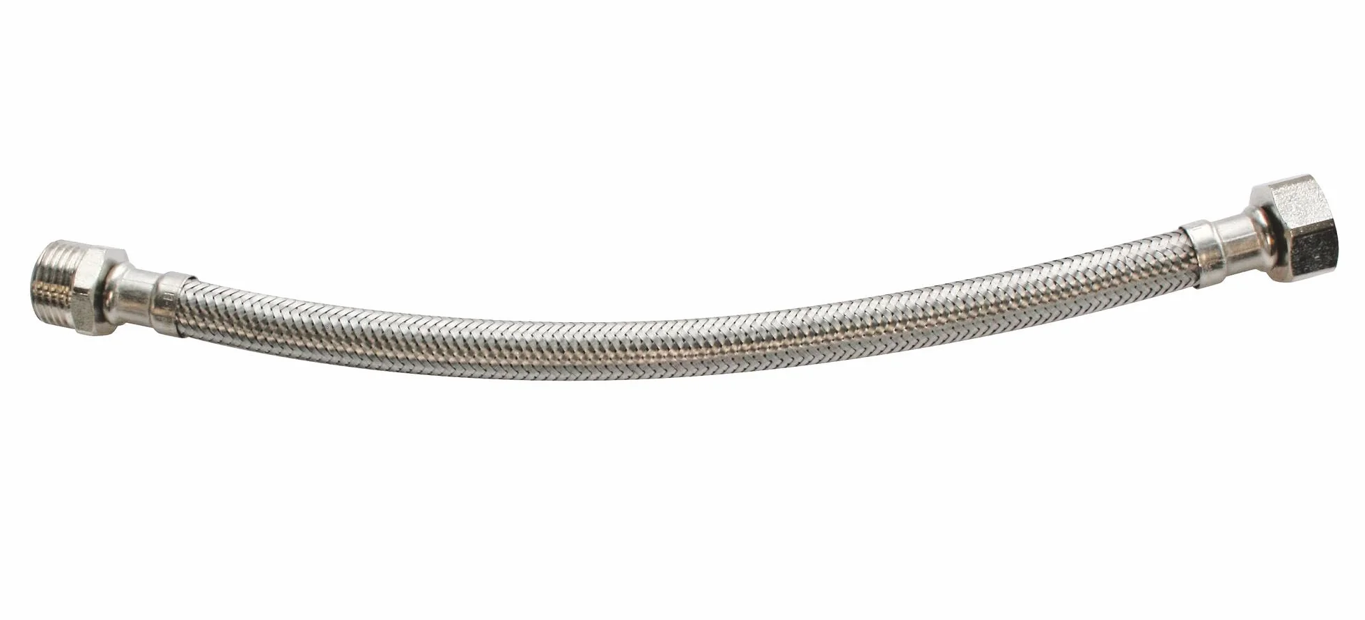SOMATHERM FOR YOU - Wąż Sanitarny Z Nakrętką Obrotową 3/4" Męską 300 Mm Dn10 - Wąż Epdm W Oplocie Ze Stali Nierdzewnej - Trwała Złączka Z Niklowanego Mosiądzu - Norma Acs, Certyfikat Qb