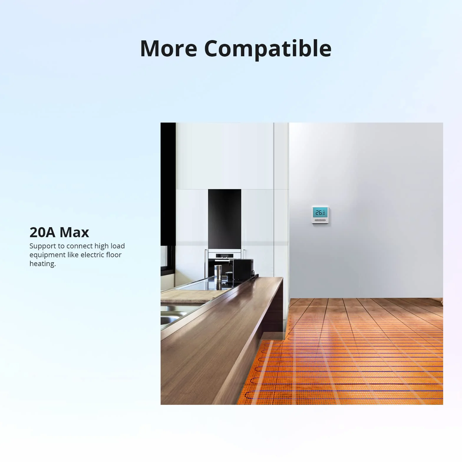 SONOFF TH Origin 16A Bezprzewodowy przełącznik WiFi z czujnikiem temperatury i wilgotności, termostatem, regulatorami temperatury kompatybilny z Alexa/Google/IFTTT