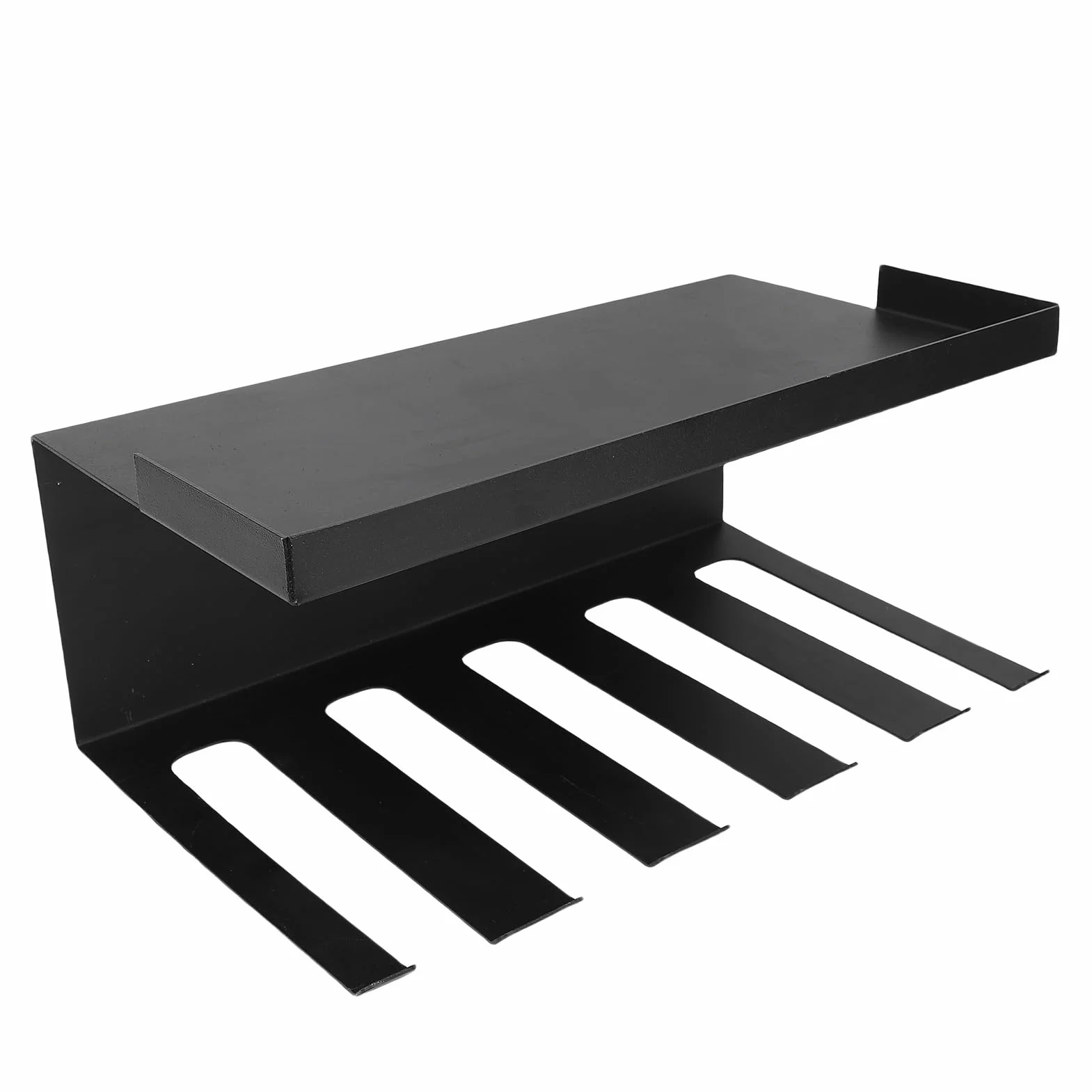 Organizer na Elektronarzędzia do Montażu na ścianie, Wytrzymały Metalowy Stojak Narzędzia z 5 Miejscami do Przechowywania wierteł i półką Akcesoria, Warsztatu i Garażu