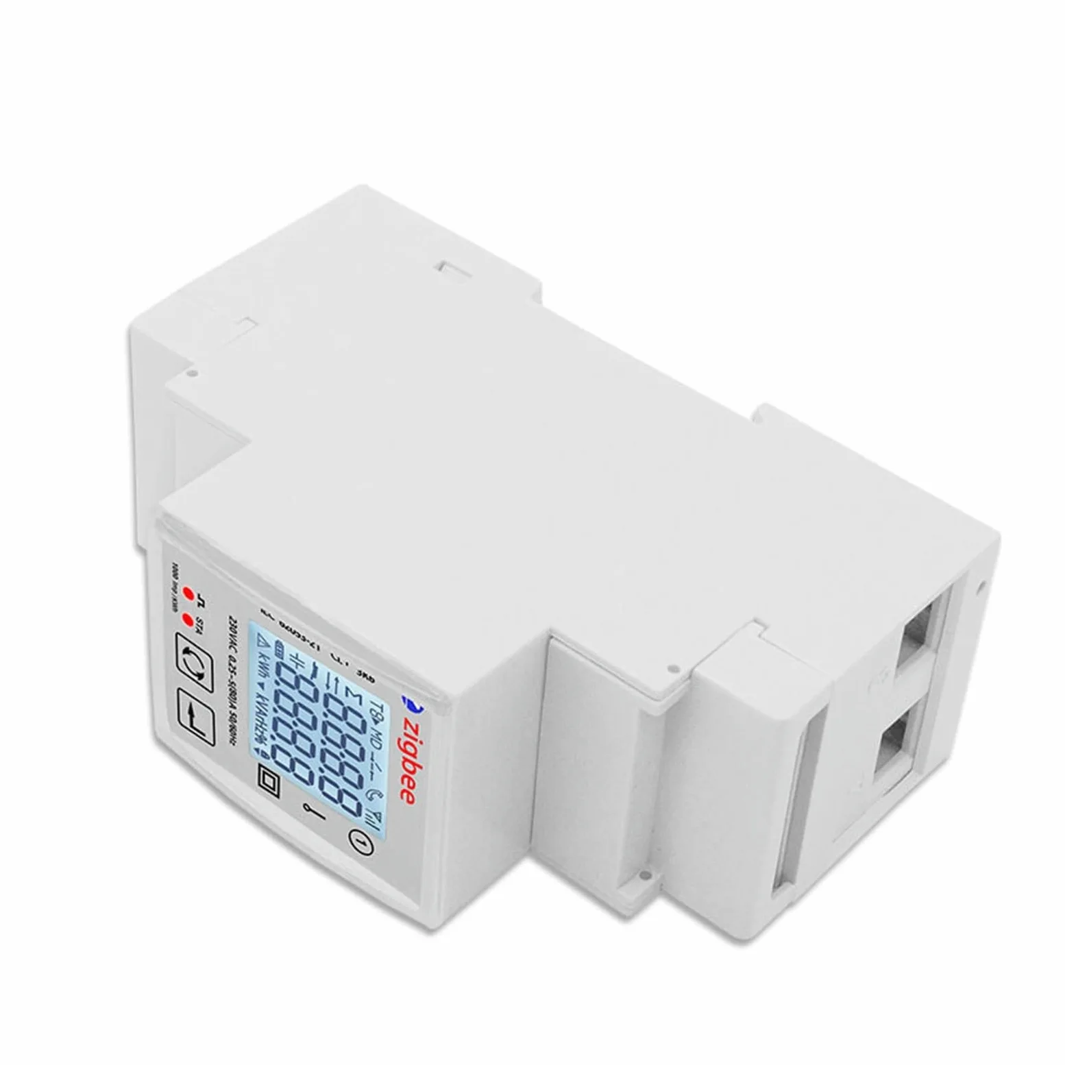 Inteligentny Licznik Energii ZigBee Jednofazowy 80A Monitor Zasilania Na Szynę Din KWh Watomierz Woltomierz Amperomierz Monitorowanie Energii