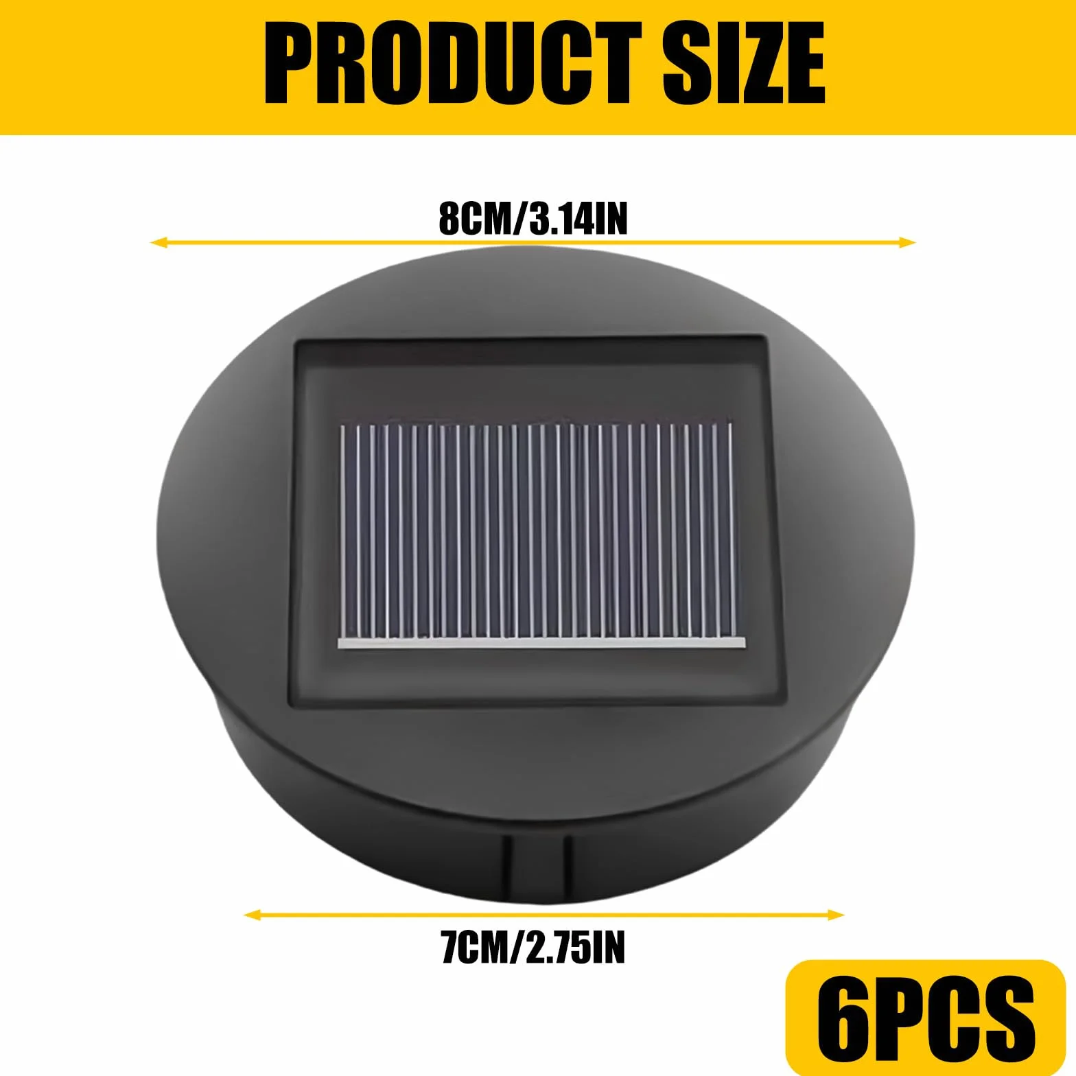 Części zamienne do lamp solarnych, pokrywa zapasowa 8 cm, zamiennik lamp solarnych, moduł solarny z jasną diodą LED do latarni solarnej do ogrodu, na zewnątrz, solarnych lamp ogrodowych i "zrób to sam