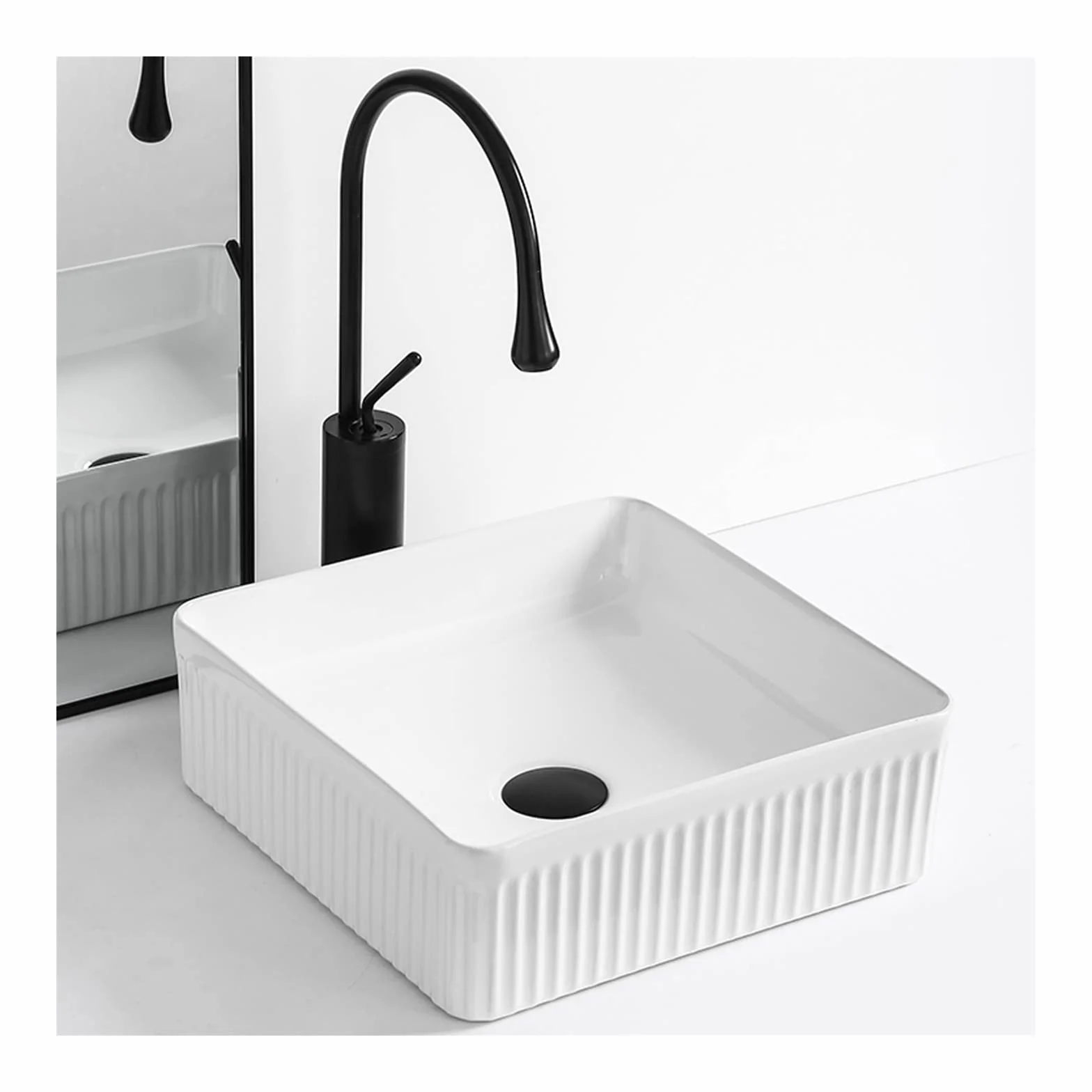 Umywalka nablatowa, umywalka nablatowa, nowoczesna, porcelanowa, biała, nablatowa, ceramiczna, umywalka nablatowa, umywalka do łazienki, umywalka łazienkowa, umywalka 22", tylko umywalka