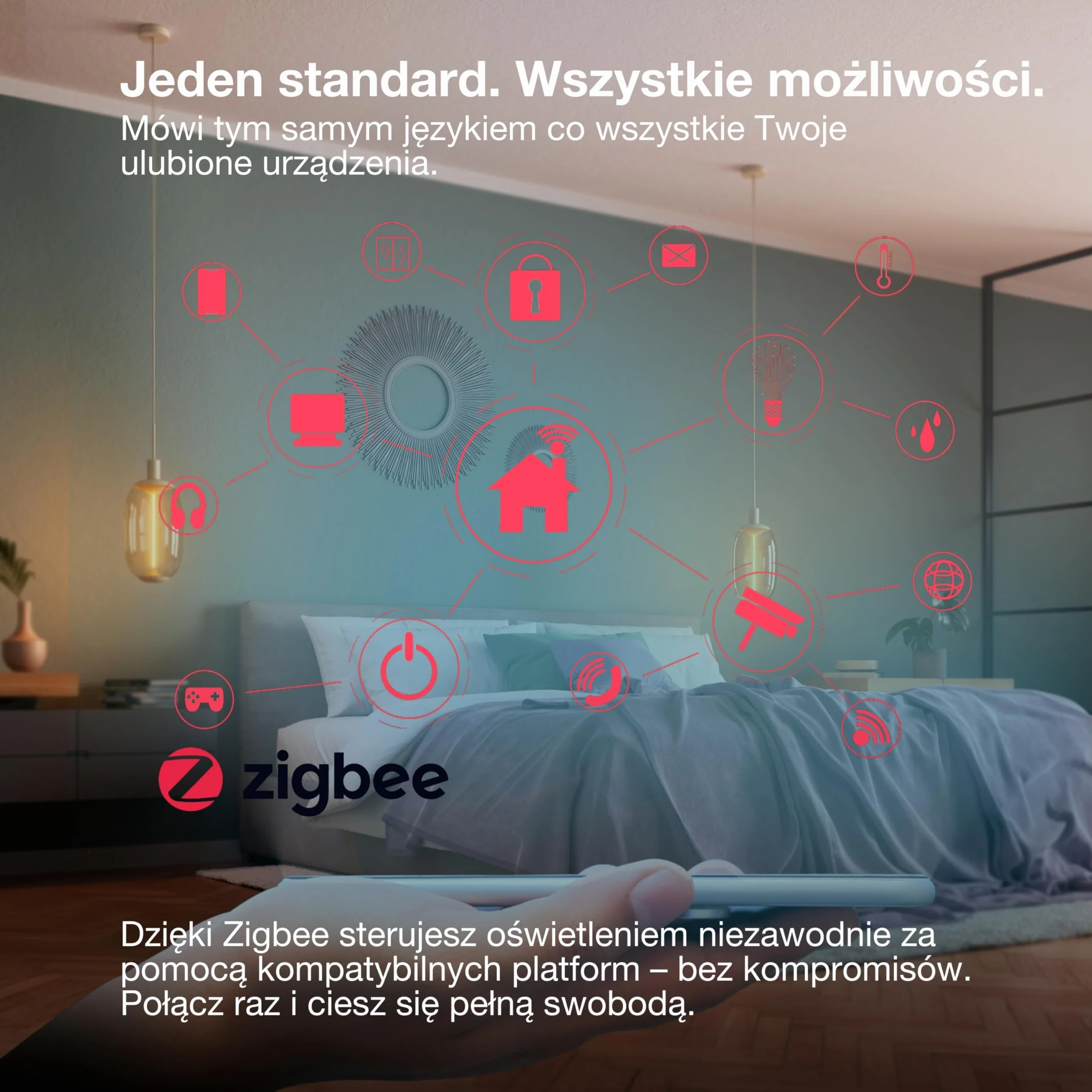 OSRAM Żarówka SMART Zigbee w klasycznym kształcie mini kuli, P40 ściemnialna, 4,9 W, matowa, E14, w kolorze białym, ochrona IP20, do ogólnego oświetlenia prywatnego i komercyjnego