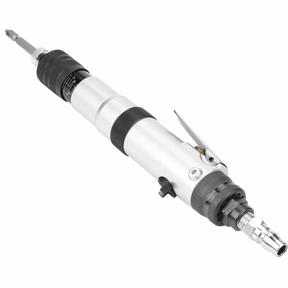 1/4"1000 rpm Mini Pneumatischer Schraubendreher Haltegriff Halbautomatische Kupplungstyp Gerade Schraubendreher Druck Voreinstellung Drehmoment Luft