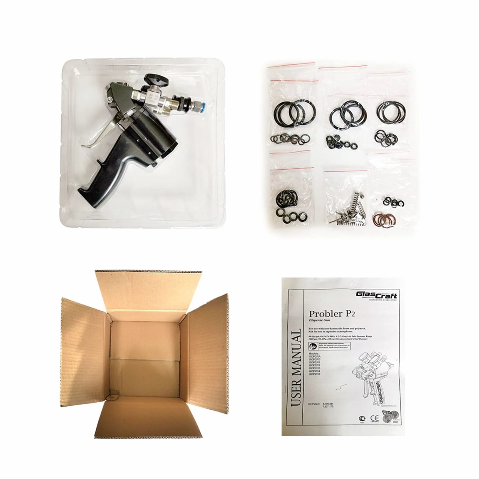 Narzędzia wysokiej jakości Pistolet natryskowy do pianki P2 PU Pistolet natryskowy do pianki poliuretanowej Przedmuch powietrza Odlewany uchwyt aluminiowy z akcesoriami