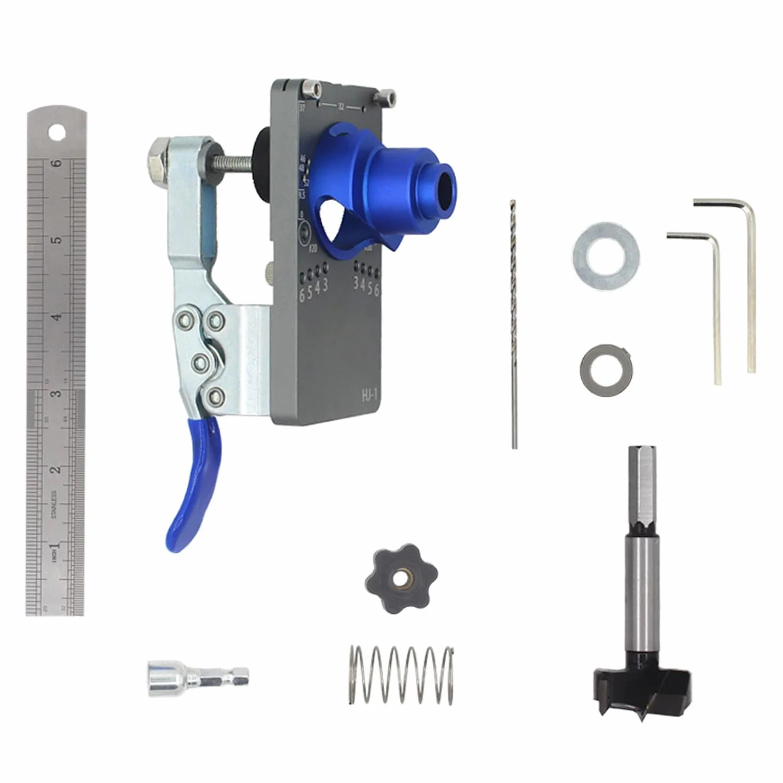 Zawias szafki Jig Clamp Akcesoria Zawias Wiertło Jig do drzwi Szafy Zawiasy Montaż Zawiasy Drzwi Narzędzie Narzędzie do obróbki drewna Wielofunkcyjne narzędzie do obróbki drewna
