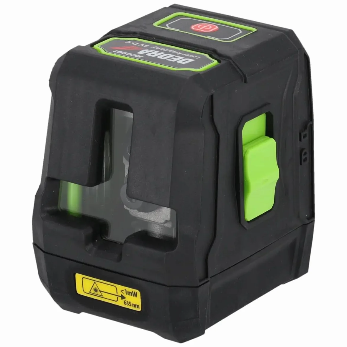 Laser krzyżowy DEDRA, poziomica laserowa, czerwony laser 20 m. Stopień ochrony IP54, z walizką i baterią AA, temperatura pracy do +50°C. W zestawie z walizką i 2 bateriami AA.