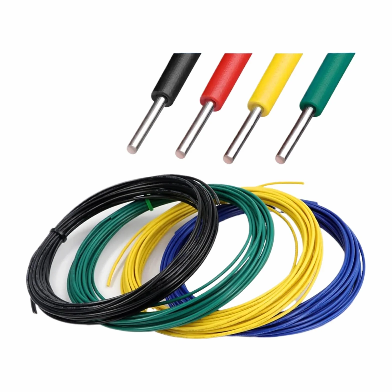 2~50m 1007 Kable jednogodzinowe 26 24 22 20 18 16 14AWG izolowane przedłużające PCW (żółty; 2 metry; 22AWG)