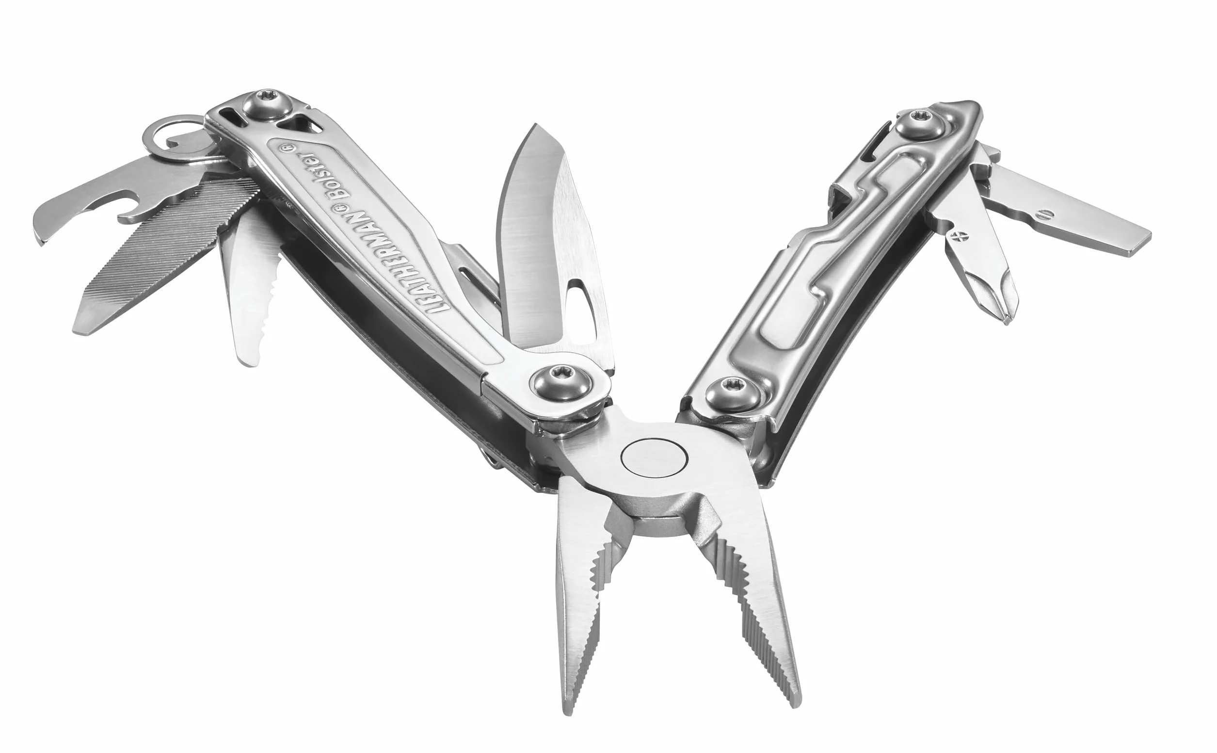 Leatherman Multitool Bolster 13 w 1 - z Pincetami, Nożem 420HC, Klipem do Kieszeni, Lekka Stal Nierdzewna