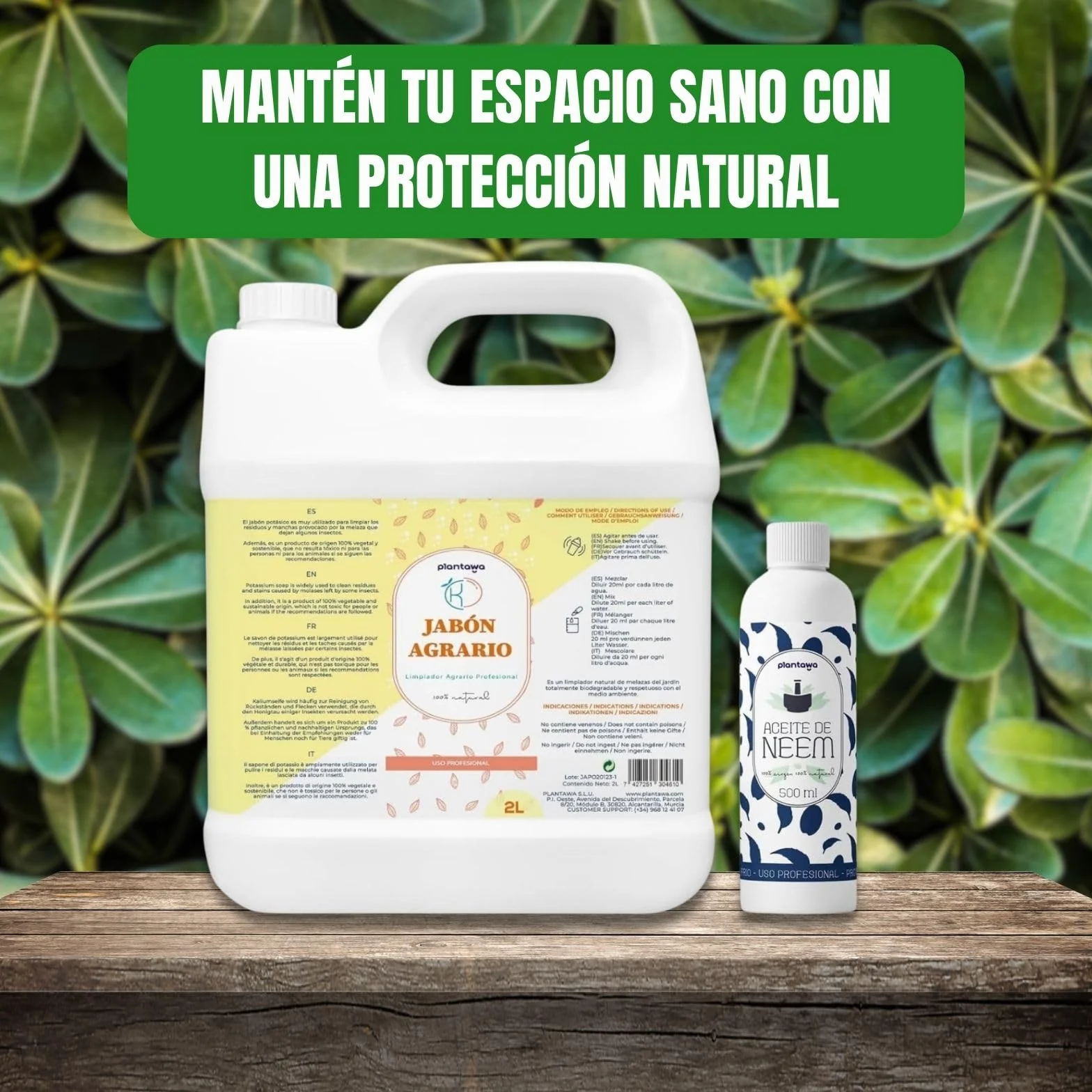 PLANTAWA 2 l zestaw mydła potasowego + olej Neem 500 ml