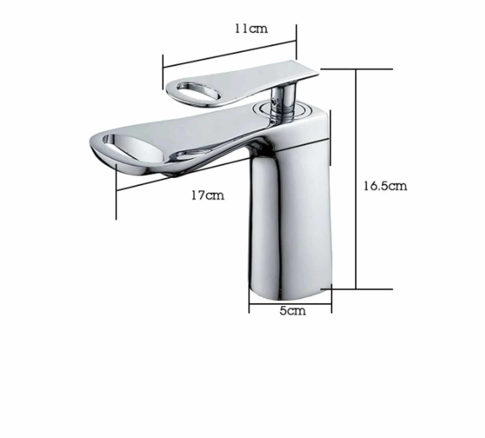 Bateria łazienkowa umywalka duża wylewka ciepła i zimna mieszana bateria z rurą wlotową 60 cm