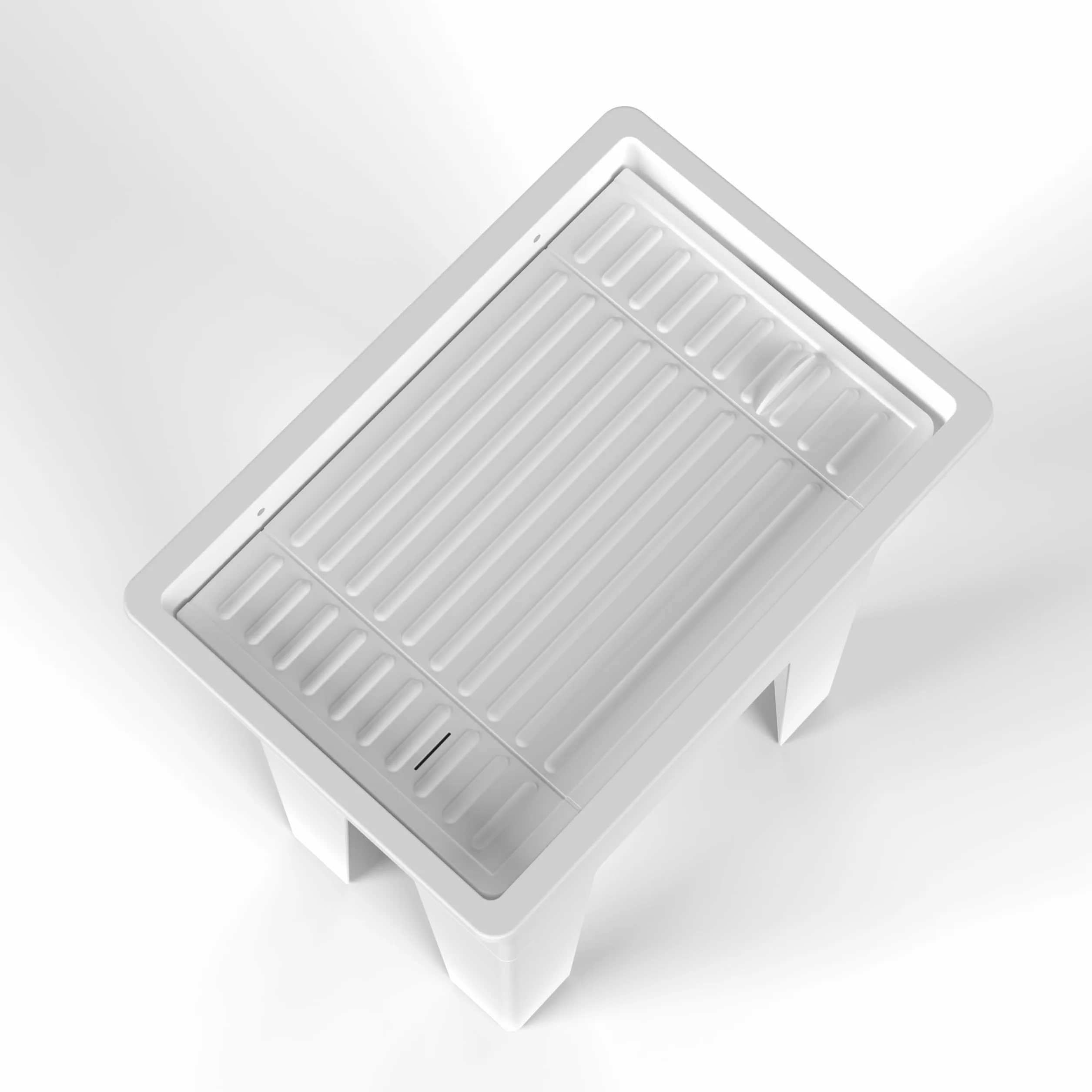 Adventa: Umywalka z żywicy PP z deską myjącą, łatwa instalacja, odporna na kwasy, pralnia, garaż, na zewnątrz, 59 x 40 cm x 74 cm, biała