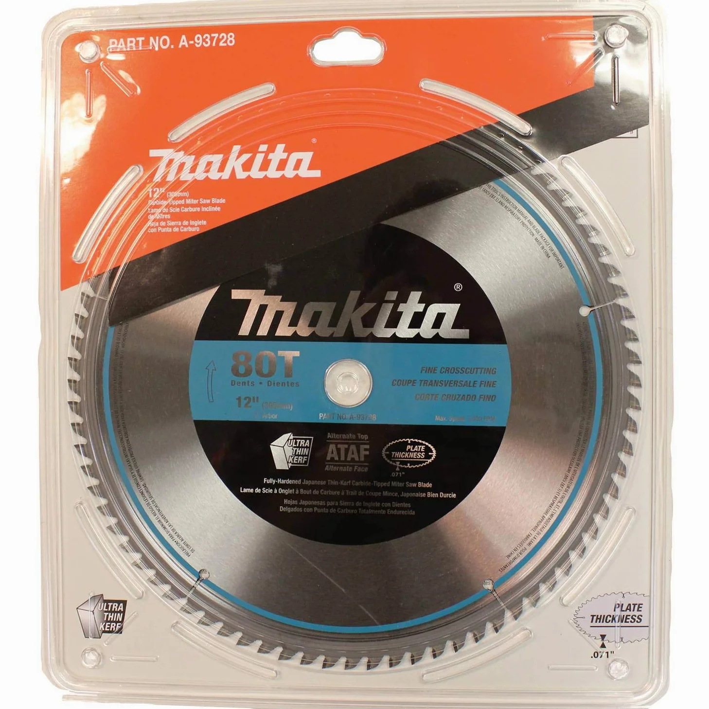 Makita A-93728 30 cm 80 zębów mikro polerowane ostrze ukośne