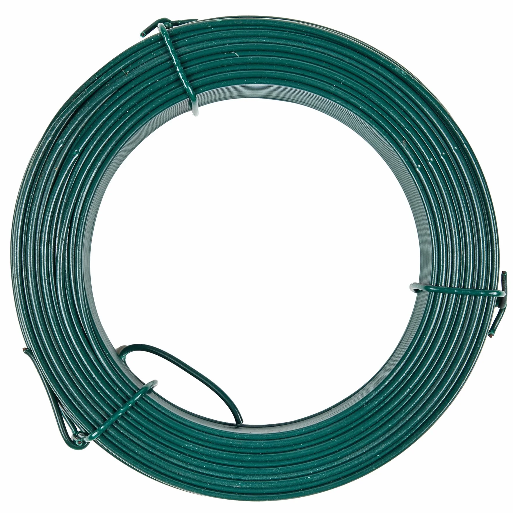 Drut z tworzywa sztucznego zielony Ø2,4mm Rolka 50m Drut metalowy powlekany PVC do podwiązania ogrodu, drut napinający ogród, DIY