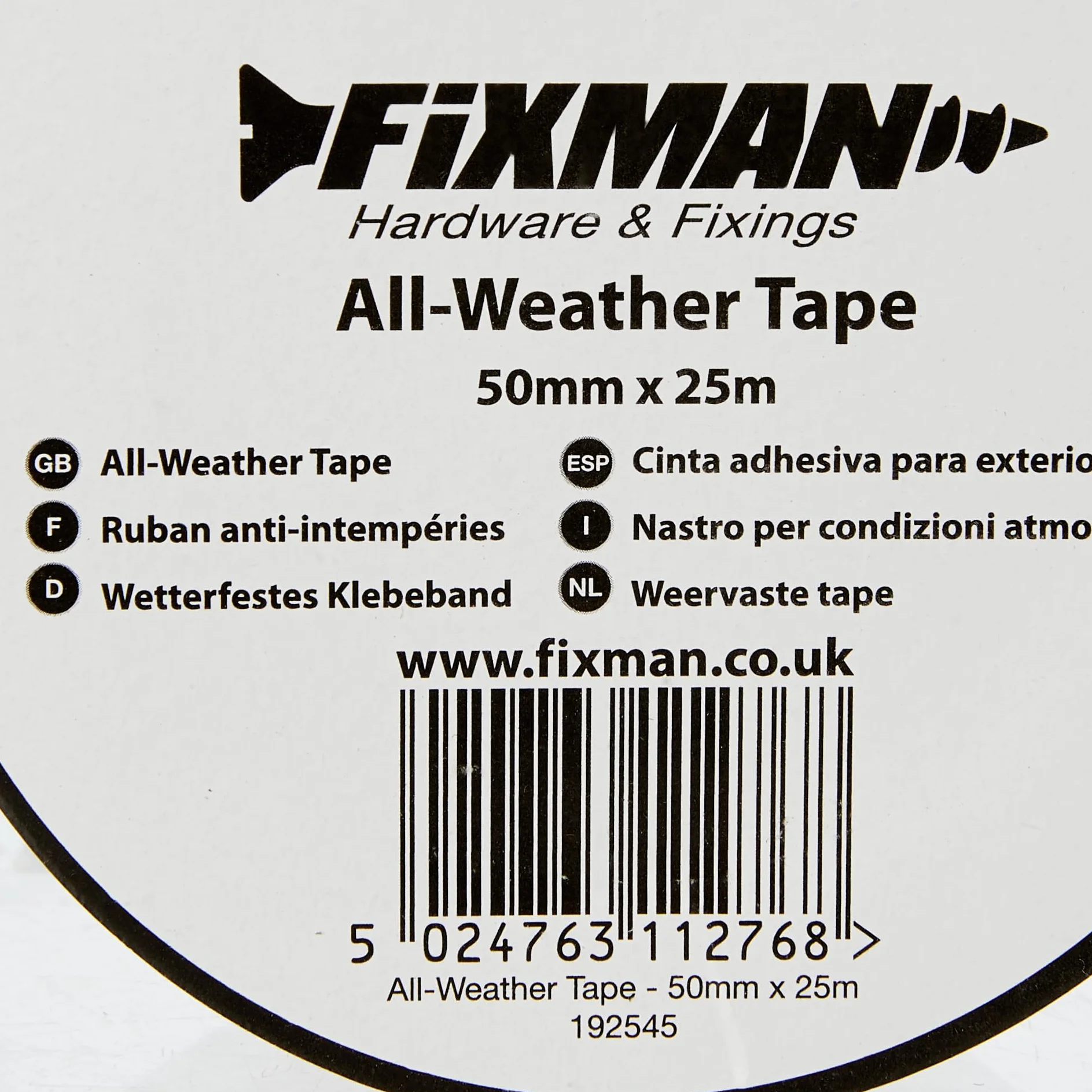 Fixman 192545 odporna na promieniowanie UV i warunki atmosferyczne przezroczysta taśma 50 mm x 25 m