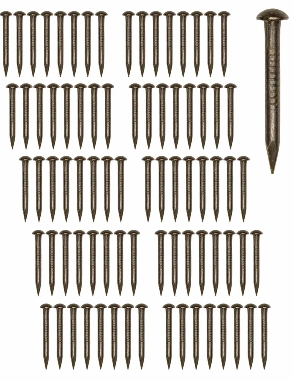 Fuxxer® 50 x antyczne gwoździe z mosiądzu w stylu vintage, brąz, 22 mm x 2 mm, zestaw 50 sztuk