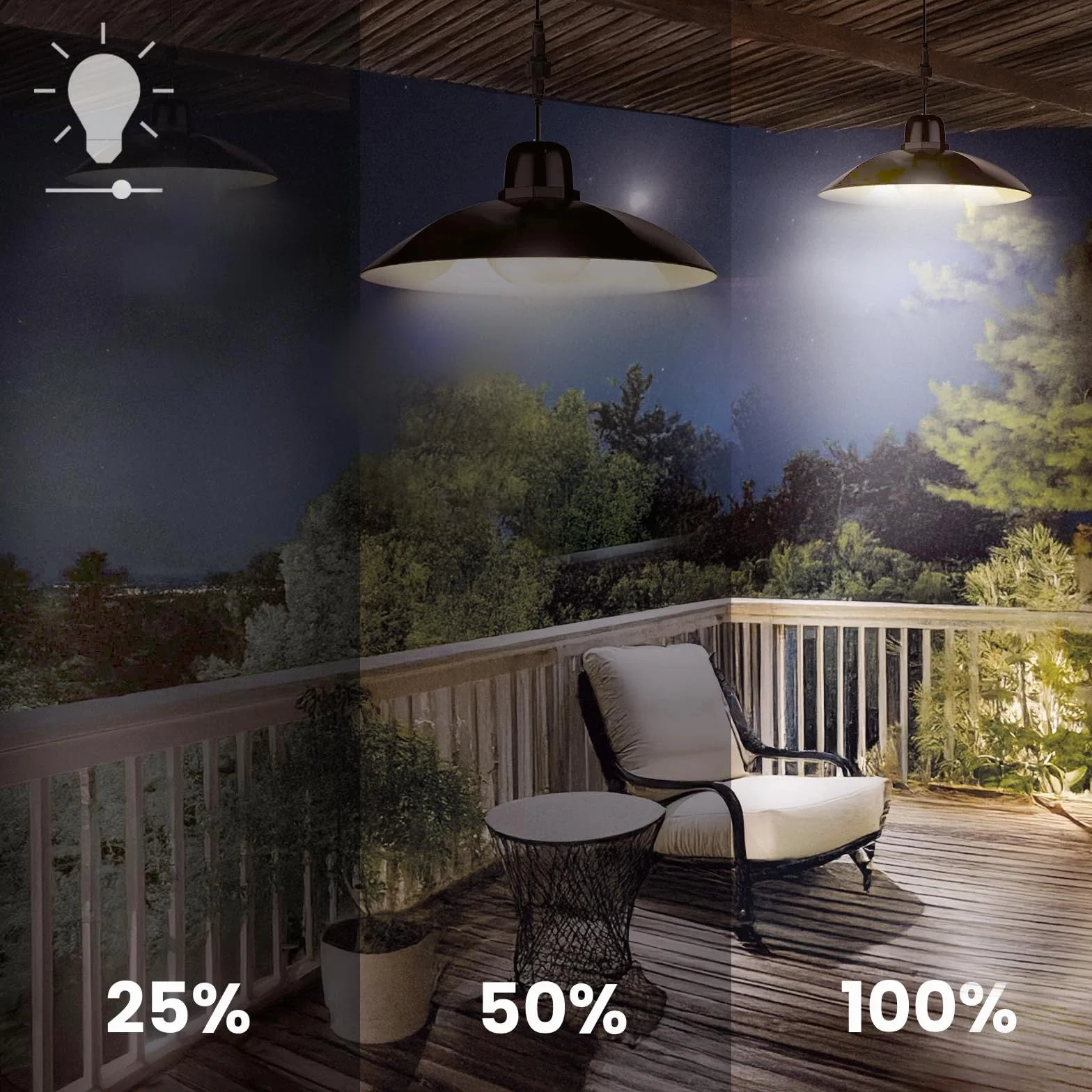 Lumiled 2x lampa wisząca solarna, lampa wisząca na zewnątrz IP44 2400mAh żyrandol do ogrodu taras balkon altana neutralna biel 4000K