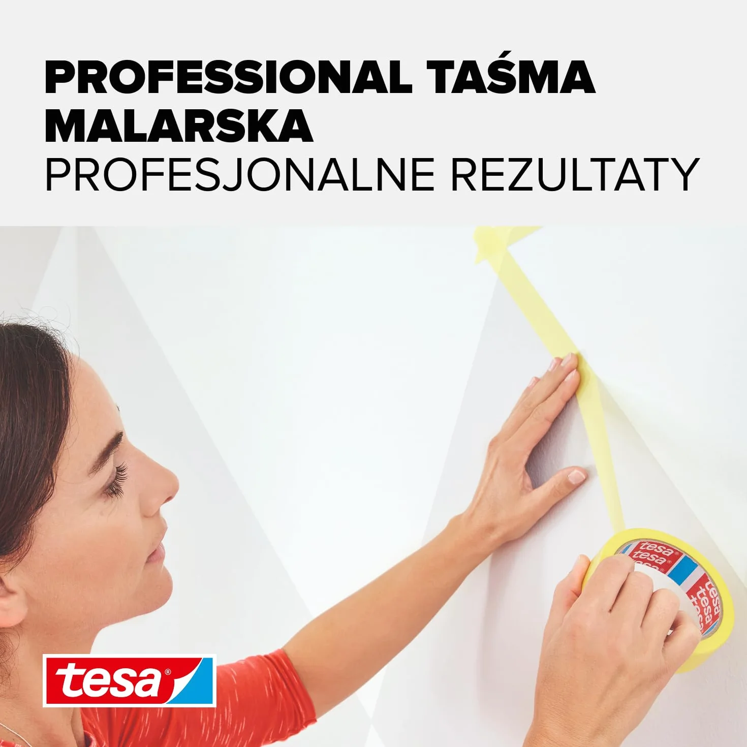 tesa Professional - malarska taśma maskująca z cienkiego papieru Washi do wyjątkowo precyzyjnego maskowania podczas malowania - do stosowania wewnątrz i na zewnątrz - 25m x 25mm