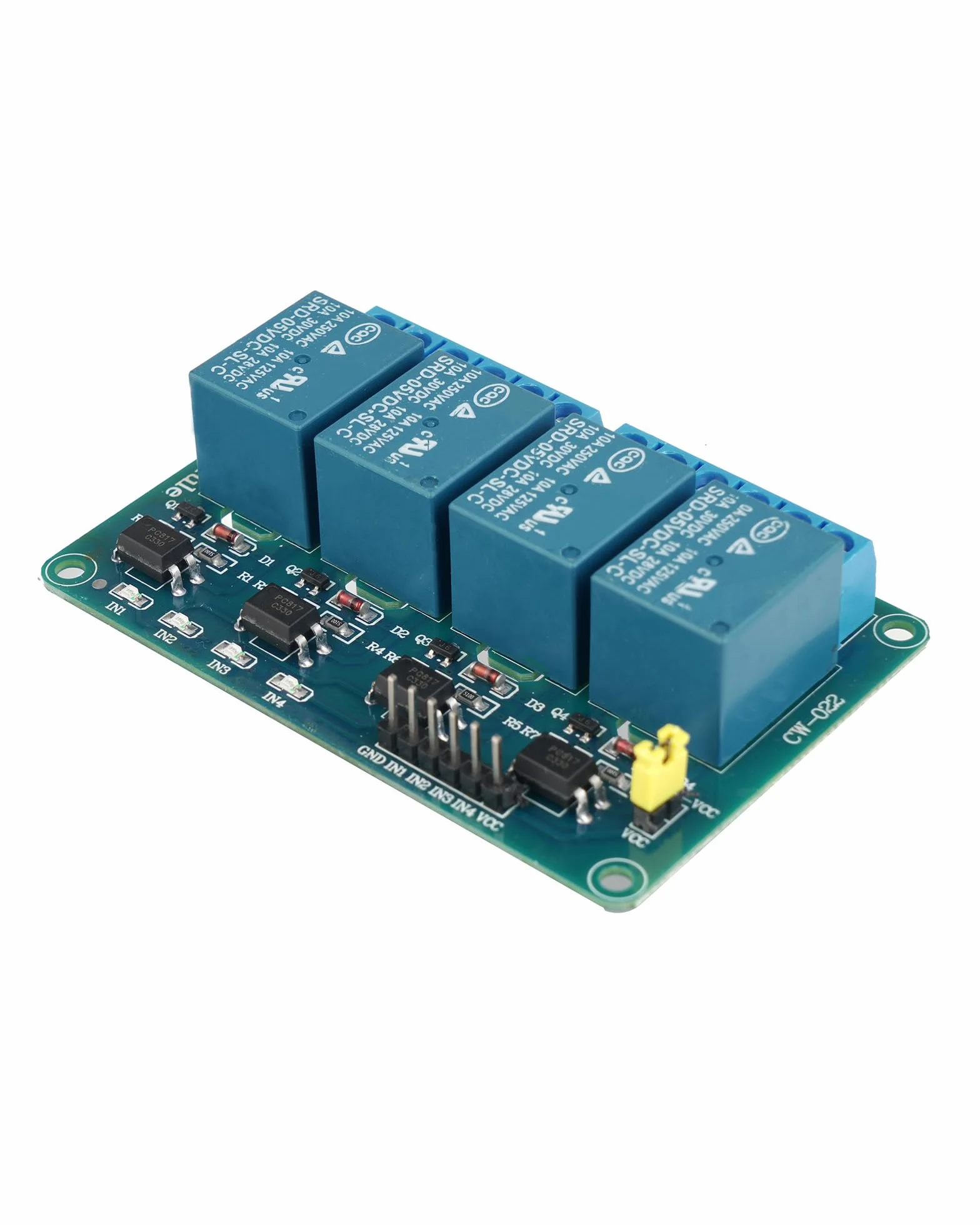 4-kanałowy moduł przekaźnika z transoptorem do Raspberry Pi Arduino TTL Logika PIC DSP AVR ARM